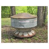 Vintage Galvanized Hog Feeder / Yard Art