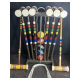 FORSTER CROQUET SET ON PLASTIC FRAME W/ 2 EXTRA