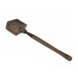 Vtg WW2 US Army Folding Trench Shovel  Wood