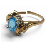 10k Gold & Topaz Ring Needs Repair