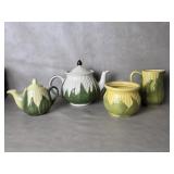 Vtg. Shawnee Pottery Corn Teapot Cream & Sugar +