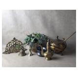 Vintage Brass Smudge Pot/Cauldron and Pumice Wand