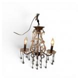 Modern Small Chandelier, Missing a Couple of Drop