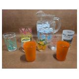 Vintage Glasses and Pitcher