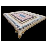 Vtg Patchwork Quilt Hand Pieced & Quilted