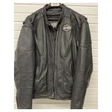 HARLEY DAVIDSON BLACK LEATHER MOTORCYCLE JACKET