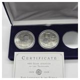 2- 1 OZ FINE SILVER YEAR OF THE TELESCOPE ROUNDS