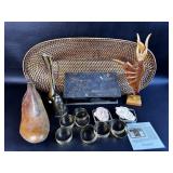 Basket of Miscellaneous to Include Firemanï¿½s Coat