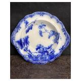 ANTIQUE RIDGEWAY FLOW BLUE BOWL LONSDALE PATTERN