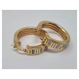 BIG 1.25" Designer 14k Yellow White Gold Roman