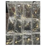 DOZEN FAUX CULTURA PEARL 18 IN. GOLD TONED