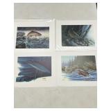 5 VINTAGE TROUT FISH PRINTS BY DON BALKE SIGNED 2