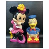 Vintage Disney Coin Banks Minnie Mouse & Donald