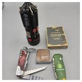 KA-BAR SEALED CARDS, LUFKIN TAOE MEASURE, JOHN