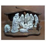 Dresden Porcelain Nativity Scene, Repair On Jesus