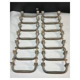 14 Matching Antique Cast Iron Drawer Pulls