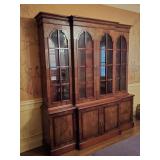 Mid-Century Chinoisserie Breakfront China Cabinet