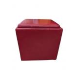Red Storage Ottoman