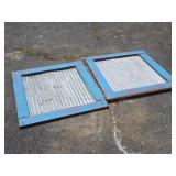 Two Framed Tin Panels for Decor