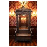 Renaissance Era Hall Tree Quartersawn, Heavily