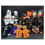 Halloween TY Beanie Babies NWT Cats, Skeletons ,