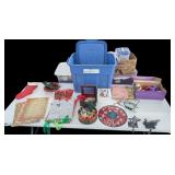 Tote with Christmas Decorations+