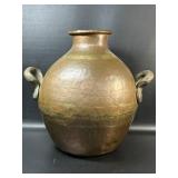 Large Egyptian Hammered Copper Bean Pot