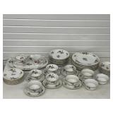 45 PCS. EMPRESS CHINA BELLA ROSE PATTERN JAPAN