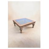 Modern Square Glass-Top Coffee Table