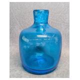 Vintage Blenko ? Glass Turquoise Blue Bud Vase