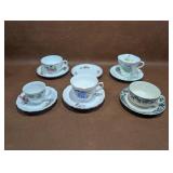 Vintage China Tea Cups & Saucers, Royal Vale, Old