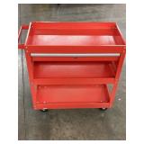 NEW METAL ROLLING SHOP CART W/ LOCKING DRAWER