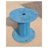 Country blue Wooden Spool Stand