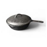 Vtg Unmarked Wagner Cast Iron Chicken Fryer W Lid