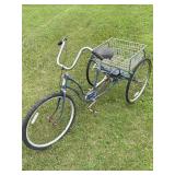 VINTAGE SCHWINN TRICYCLE 3-SPEED W/ BACK METAL