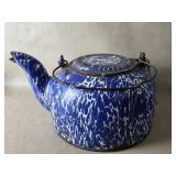 Wrought Iron Range Co. Cast Iron Tea Kettle Blue