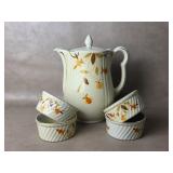 Vintage Hall Superior Uranium Glaze Autumn Leaf