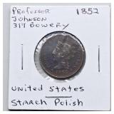JOHNSON BOWRY CIVIL WAR TOKEN 1852