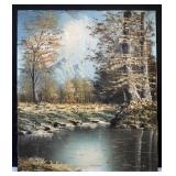 Vintage Original Painting on Canvas Autumn