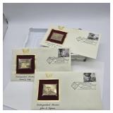 3 DESTINGUISHED MARINE GOLD STAMPS