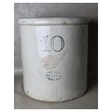 10 Gallon Red Wing Glazed Stoneware Crock