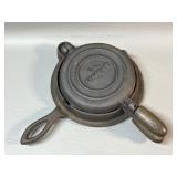 Vtg E.C.Simmons Keen Kutter Cast Iron Mini waffle