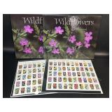 2 US Stamp Books Sets Wildflowers + Stamp Sheets