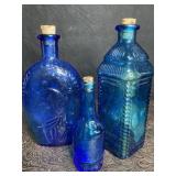 VINTAGE WHEATEN BLUE GLASS GENERAL WASHINGTON
