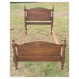 Vintage Ranch Oak Twin Size Bed Frame by Davis