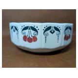 Vintage German Serving Bowl Stencil Cherries
