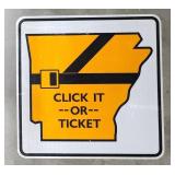Large Arkansas Click it or Ticket Sign Law