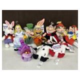 Disney Store Alice In Wonderland Set Of 9 Bean