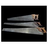 3 Antique Hand Saws, C. E. Jennings 27",