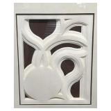 ABSTRACT 3-D RELIEF ART IN NICE FRAME